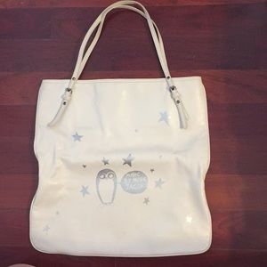Marc by Marc Jacobs white and silver Owl Tote